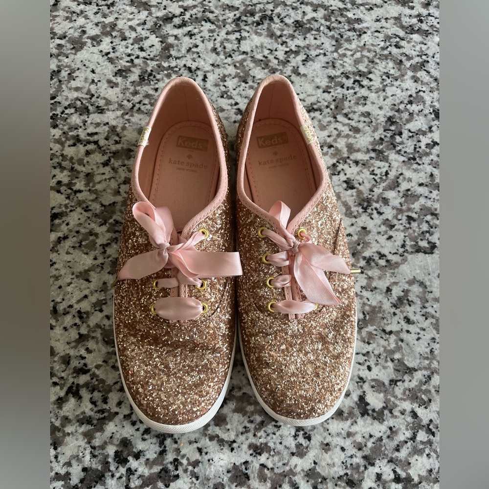 Keds x Kate Spade new york rose gold glitter sneakers‎ - Picture 2 of 5